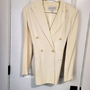 Evan Picone Ivory Silk Blazer